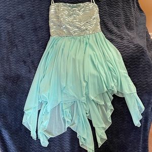 Sparkly mint green dress
